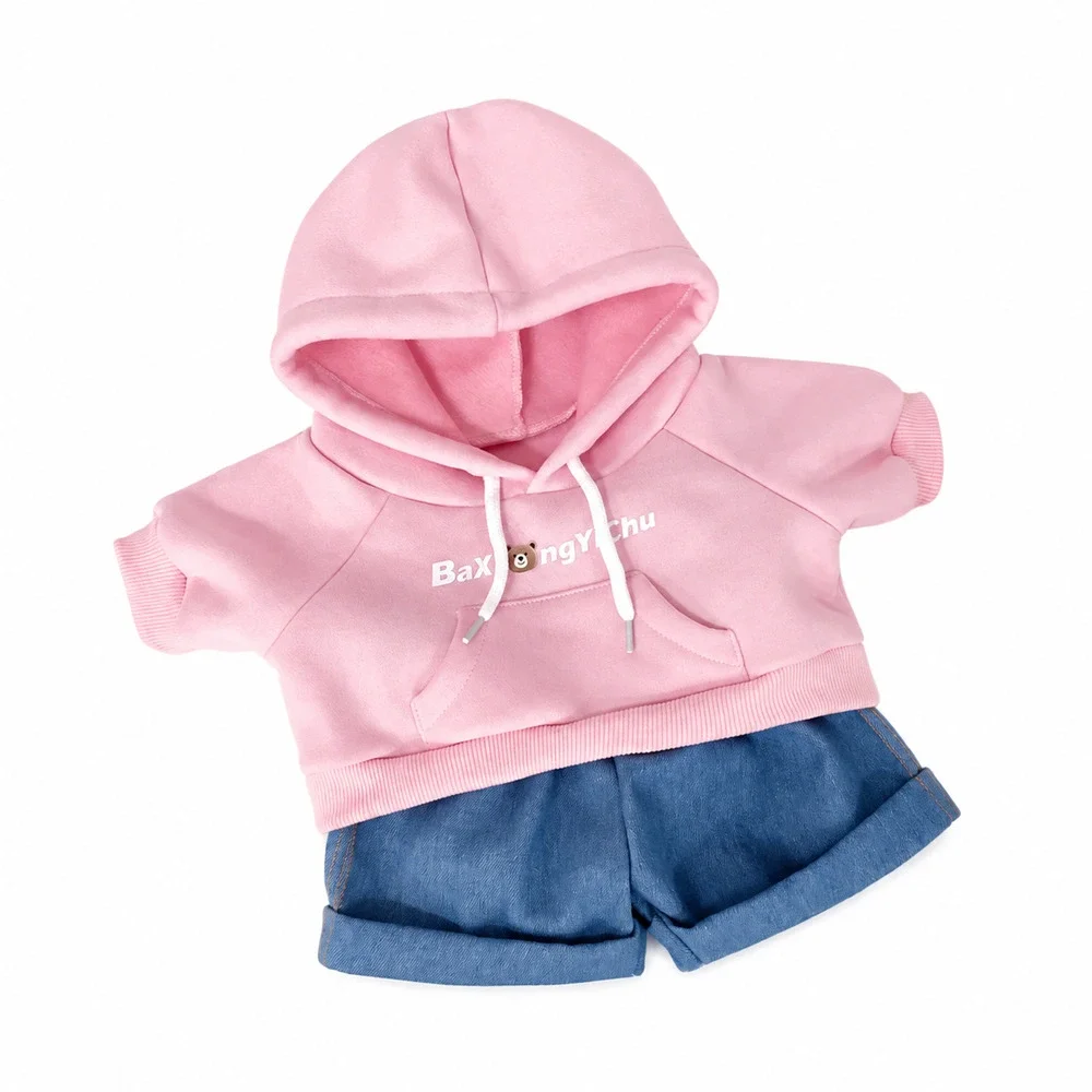 Pink Sweatshirt & Denim Jeans for Bartholomew Bear – 16 Inch [BXYC-37-16IN]
